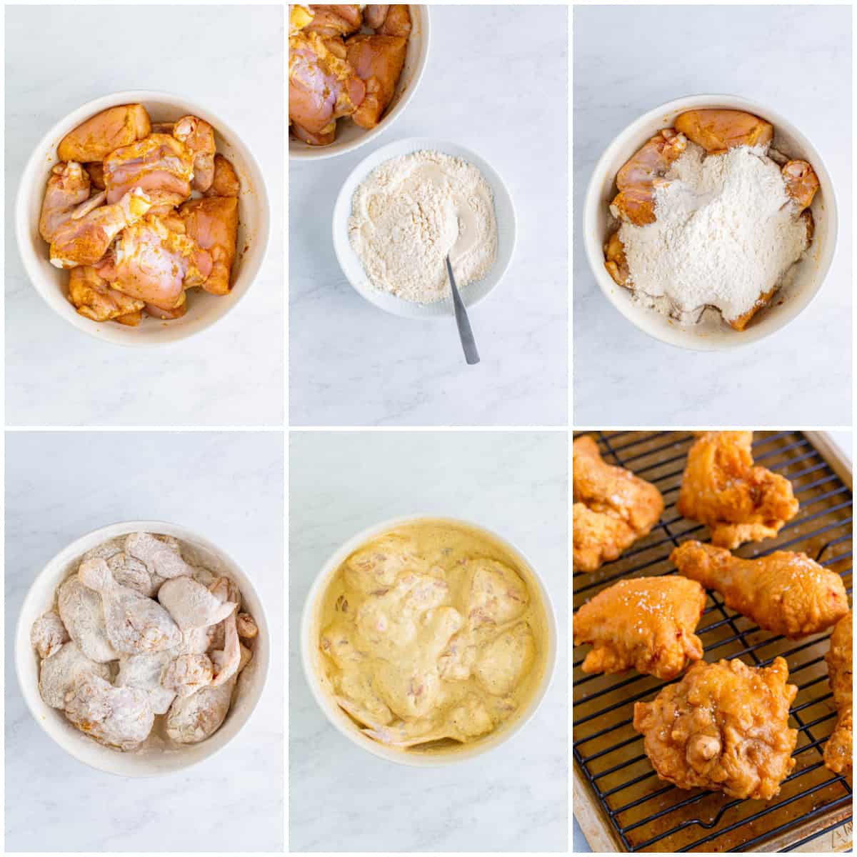Step by step photos on how to make Grandma's Fried Chicken Recipe.