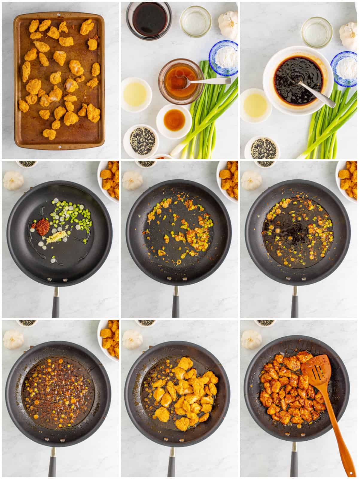 Step by step photos on how to make a Sesame Chicken Recipe.