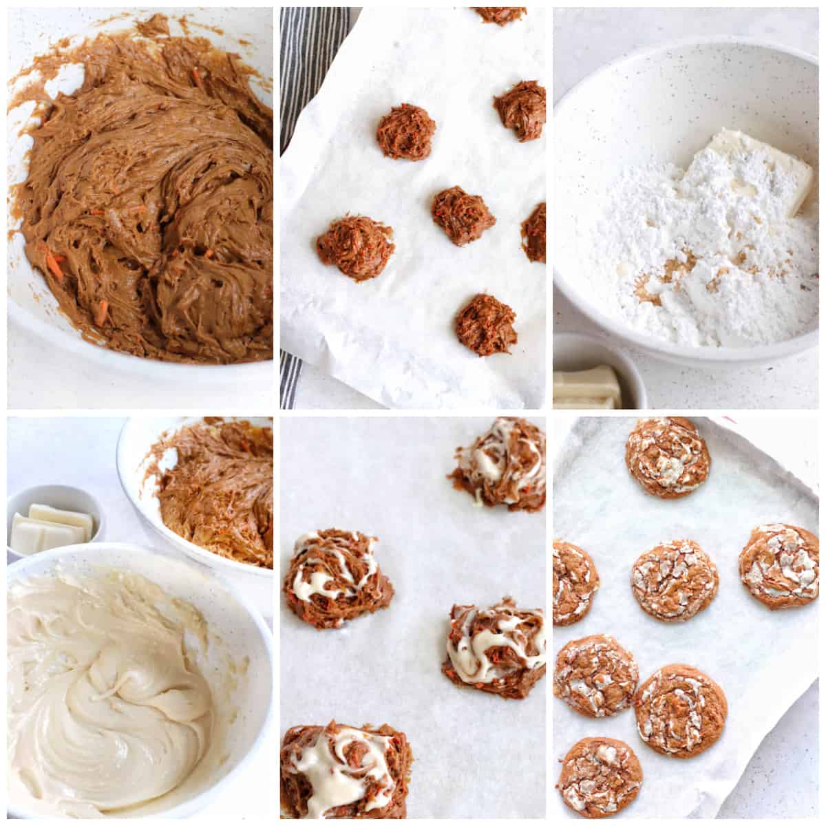 Step by step photos on how to make Cream Cheese Carrot Cake Cookies.