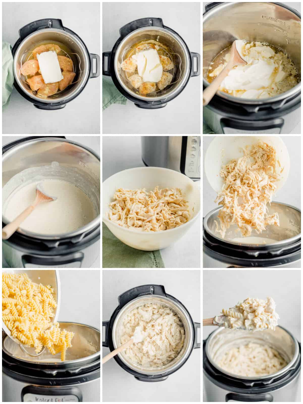 Step by step photos on how to make Instant Pot Italian Chicken.