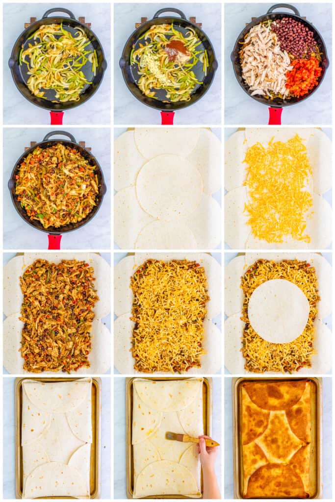 Chicken Sheet Pan Quesadillas - Tornadough Alli