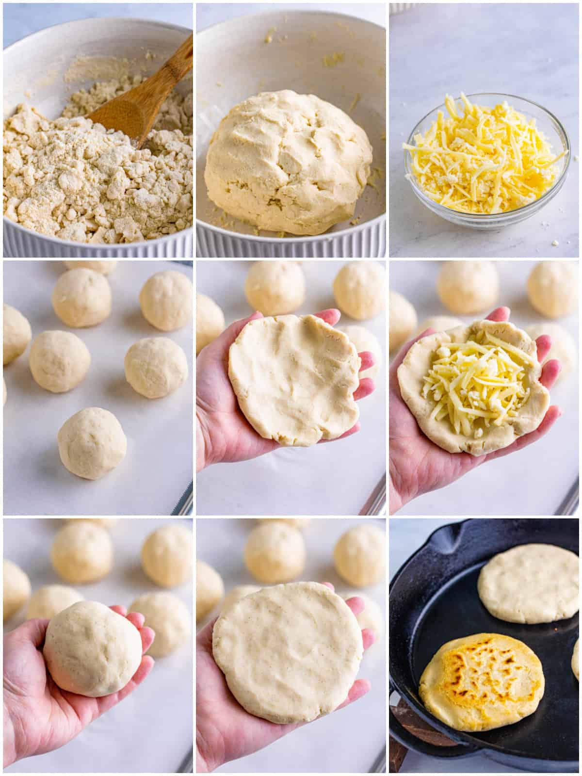 Step by step on how to make a Pupusas Recipe.