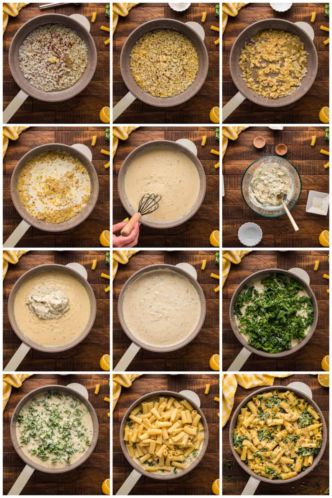 Step by step photos on how to make Lemon Ricotta Pasta.