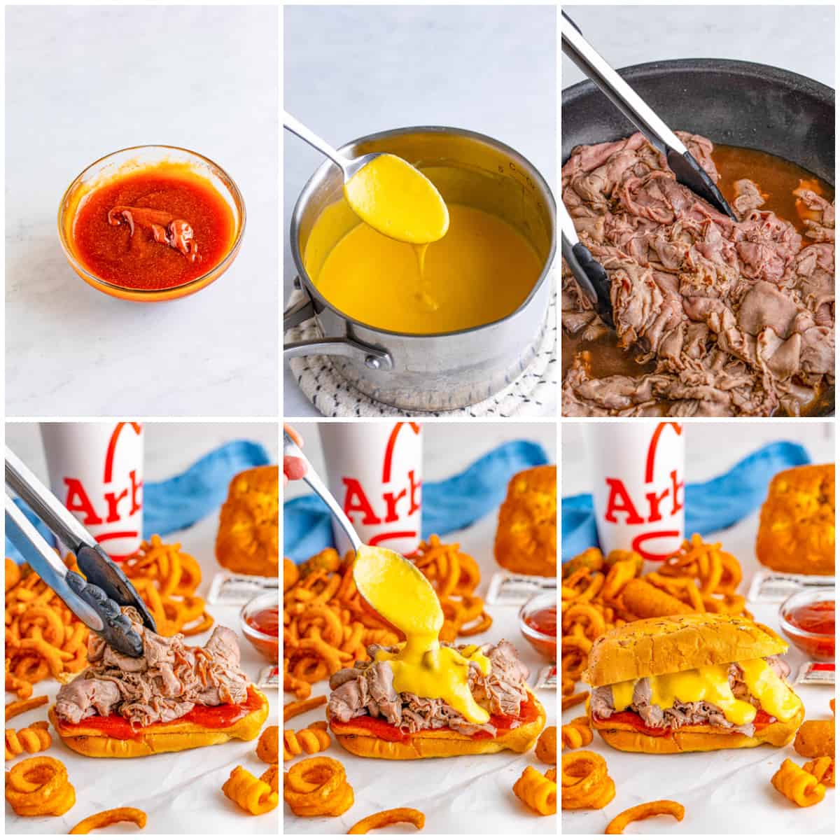 Step by step photos on how to make a Copycat Arby's Roast Beef and Cheddar.