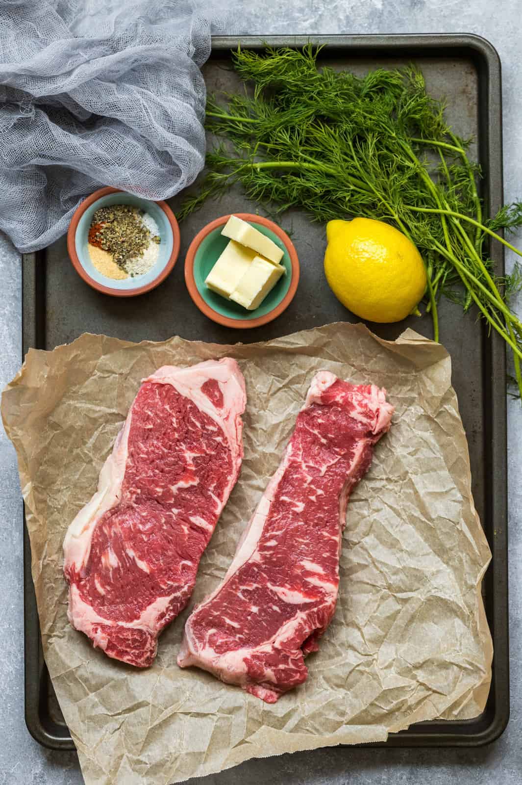 Ingredients needed to make Smoked Steak.