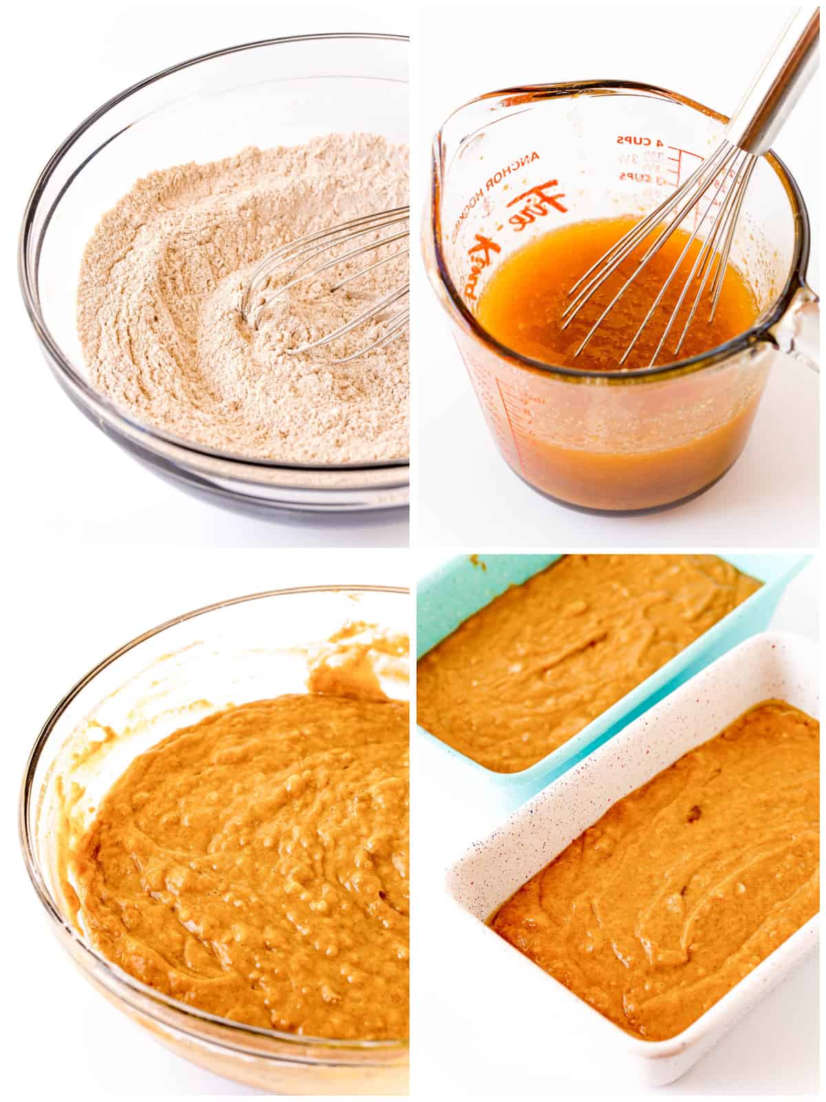 Step by step photos on how to make Pumpkin Banana Bread.