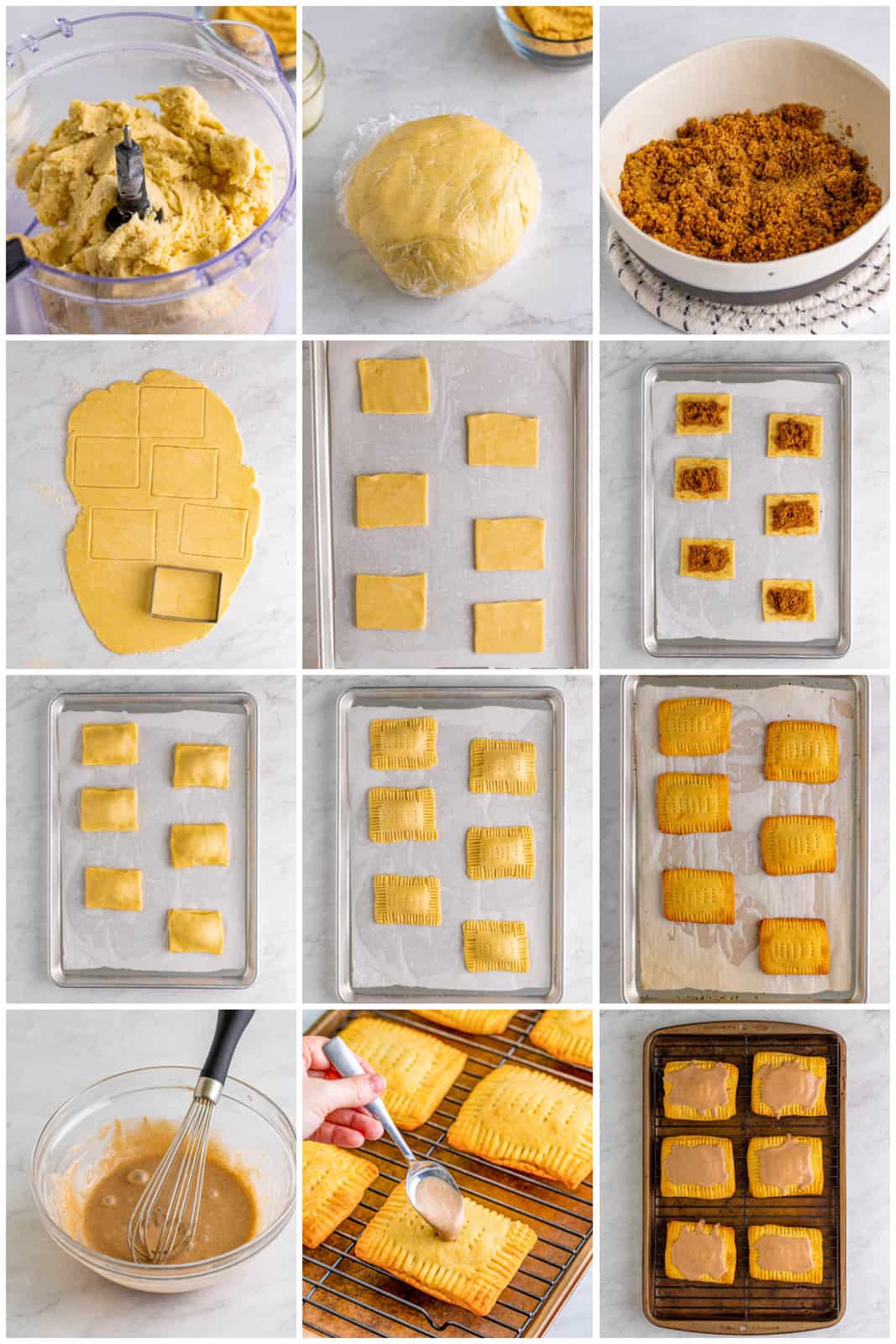 Step by step photos on how to make Brown Sugar Cinnamon Pop-Tarts.