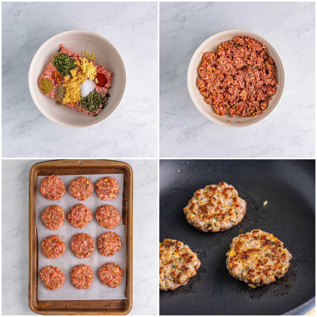 Step by step photos on how to make a Breakfast Sausage Recipe.
