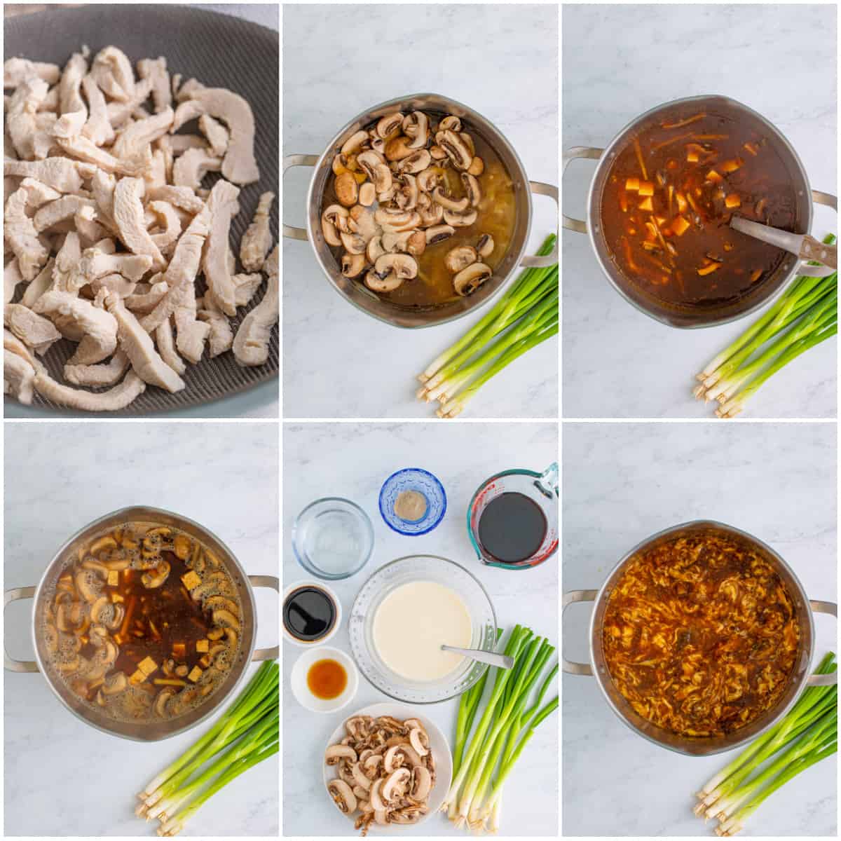 Step by step photos on how to make a Hot and Soup Recipe.