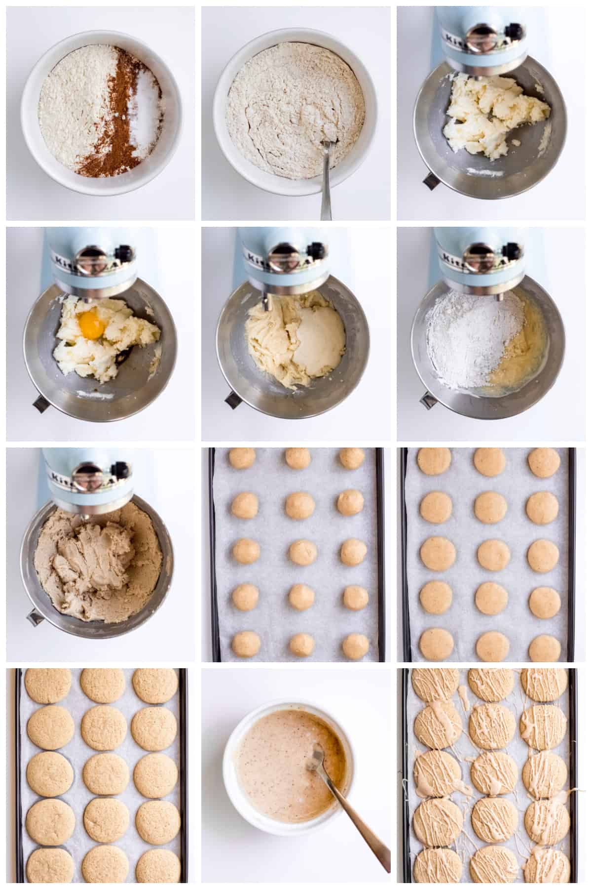 Step by step photos on how to make Eggnog Cookies.