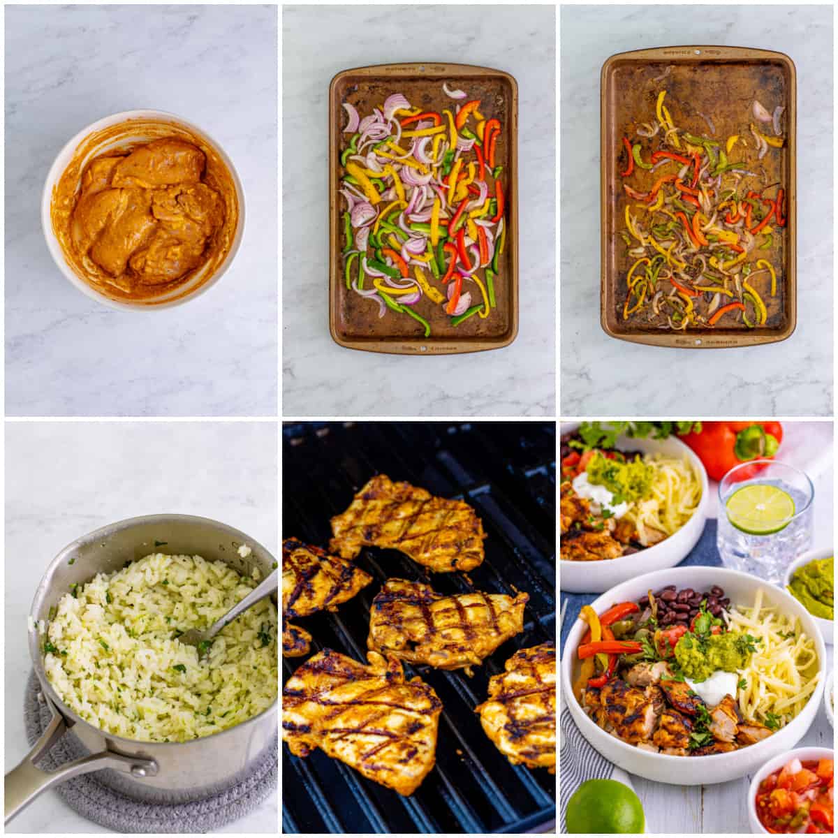 Step by step photos on how to make Chicken Burrito Bowls.