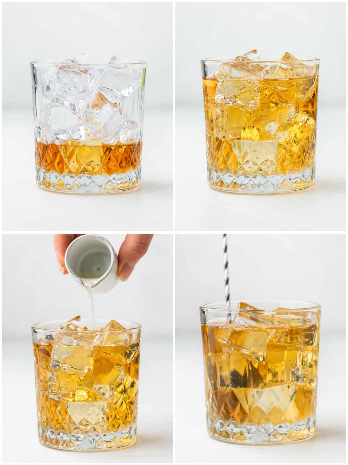 Step by step photos on how to make a Whiskey Ginger.