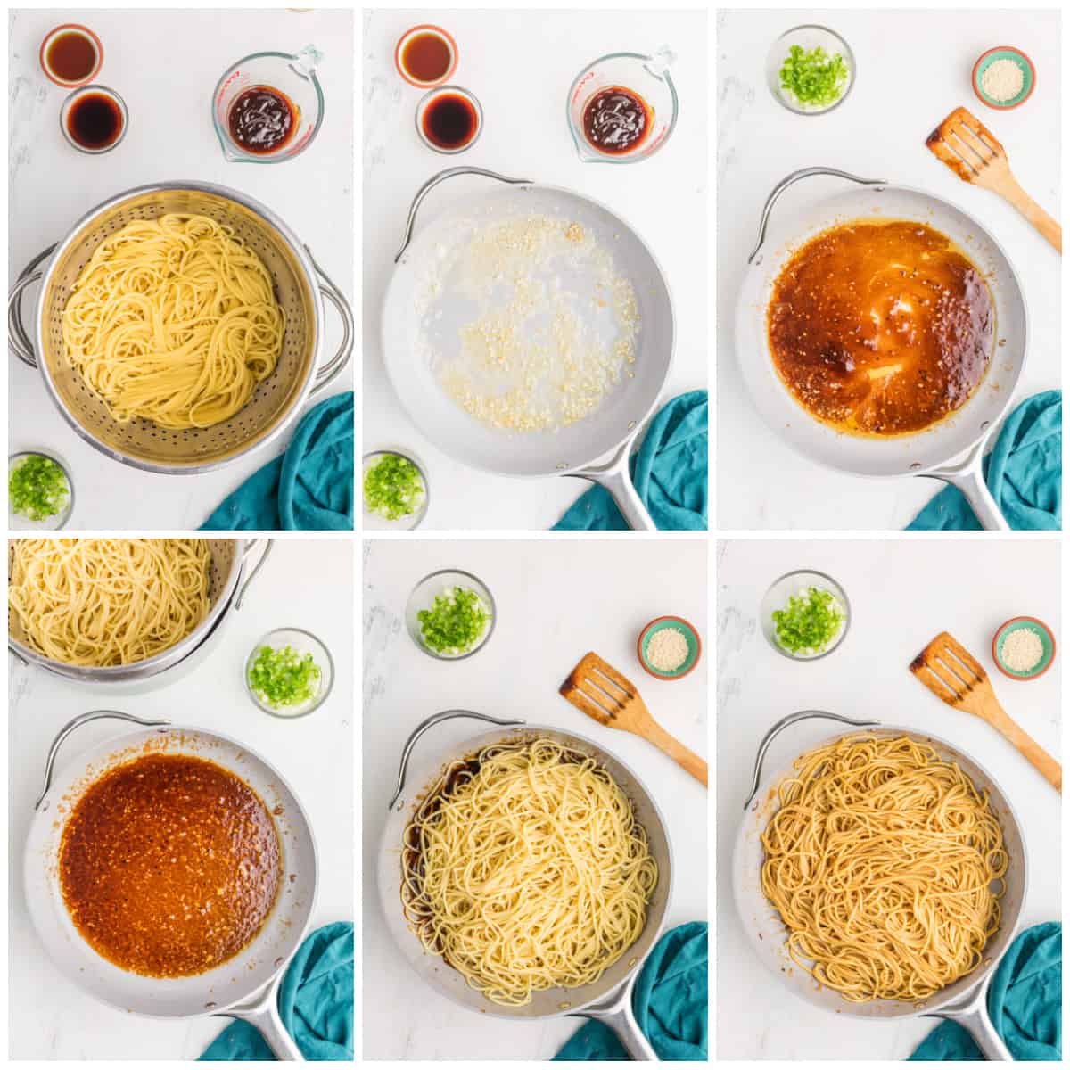 Step by step photos on how to make Hibachi Noodles.