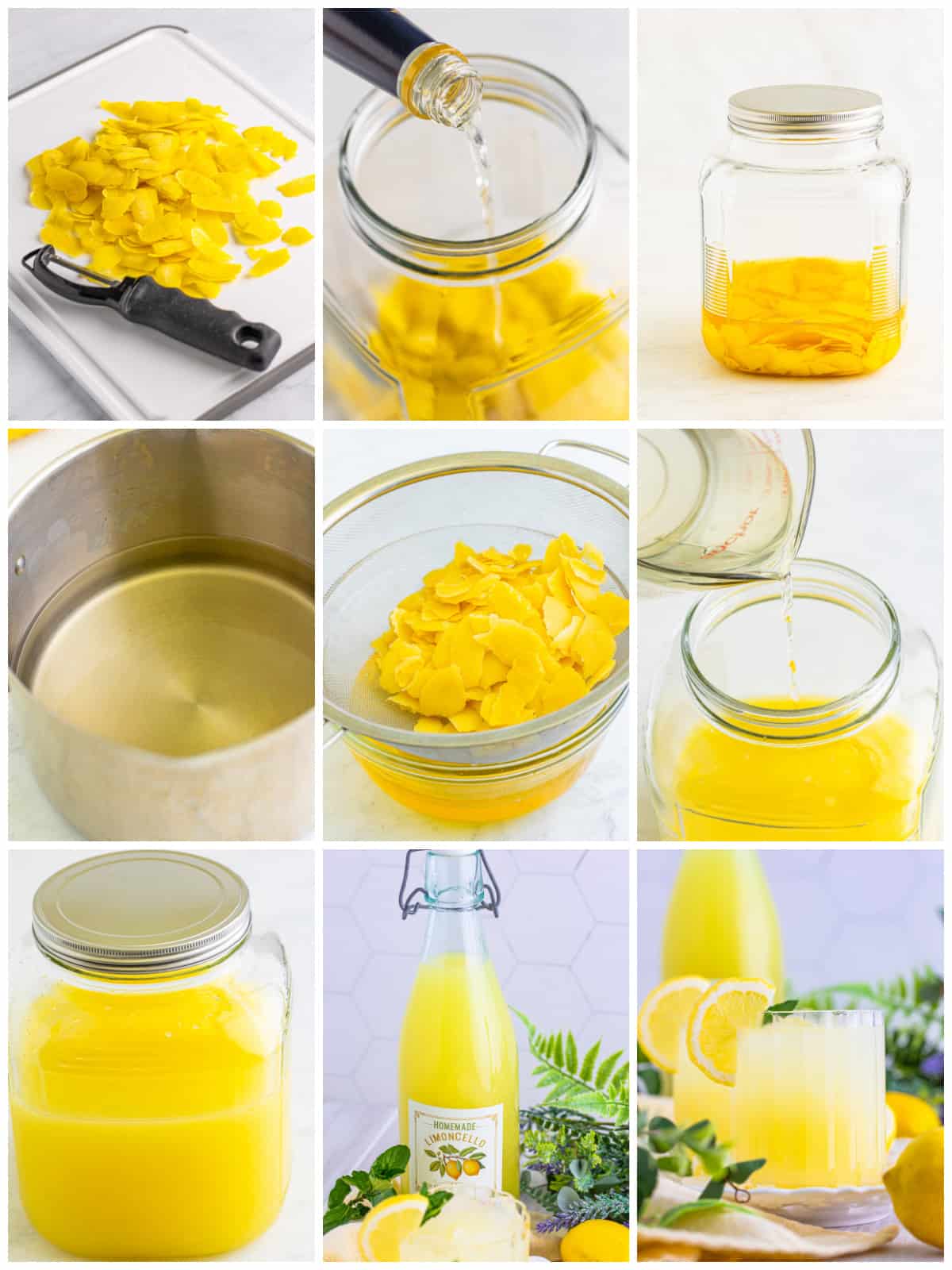 Step by step photos on how to make a Limoncello Recipe.