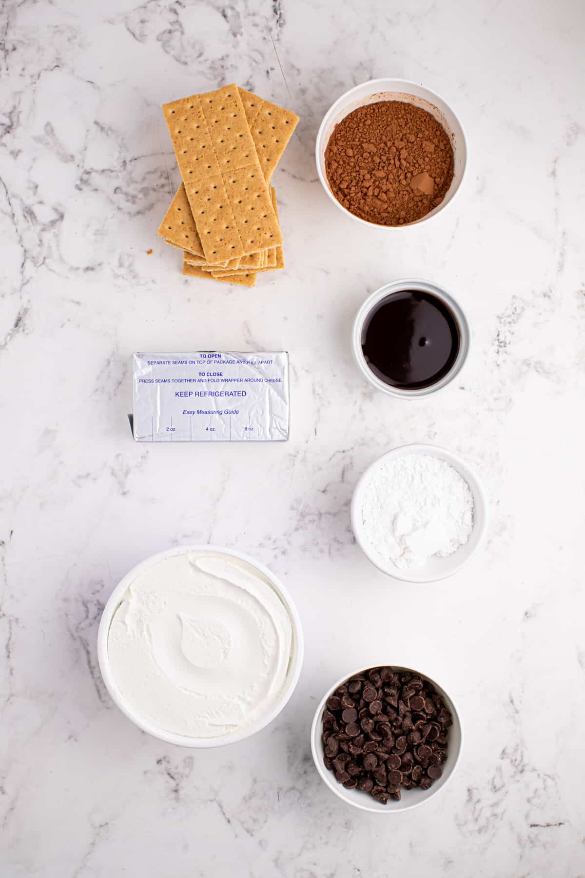 Ingredients needed to make a Chocolate Icebox Cake.