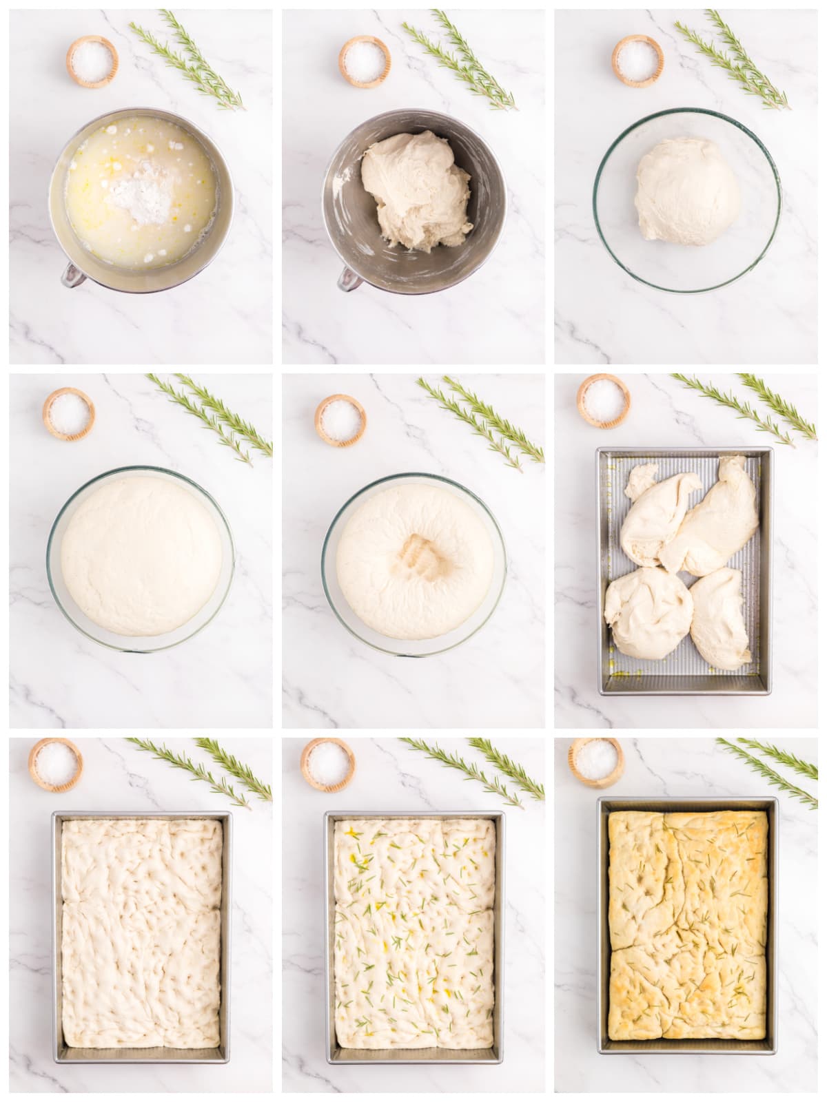 Step by step photos on how to make Rosemary Focaccia Bread.