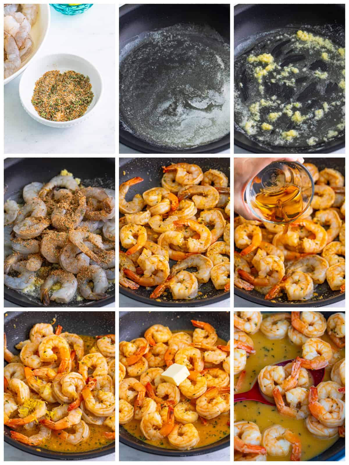 Step by step photos on how to make New Orleans BBQ Shrimp.