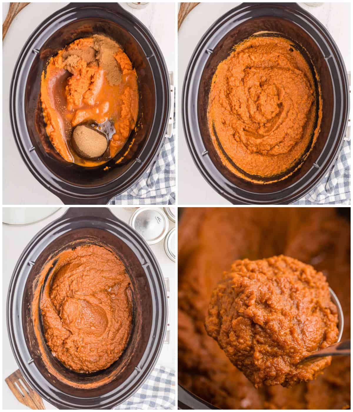 Step by step photos on how to make Slow Cooker Pumpkin Butter.