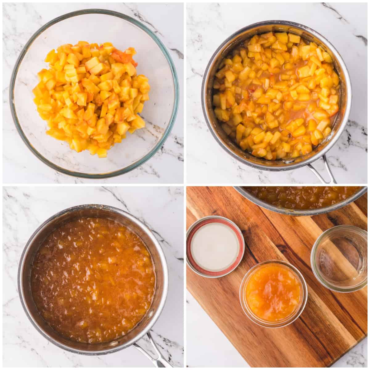 Step by step photos on how to make Peach Jam.