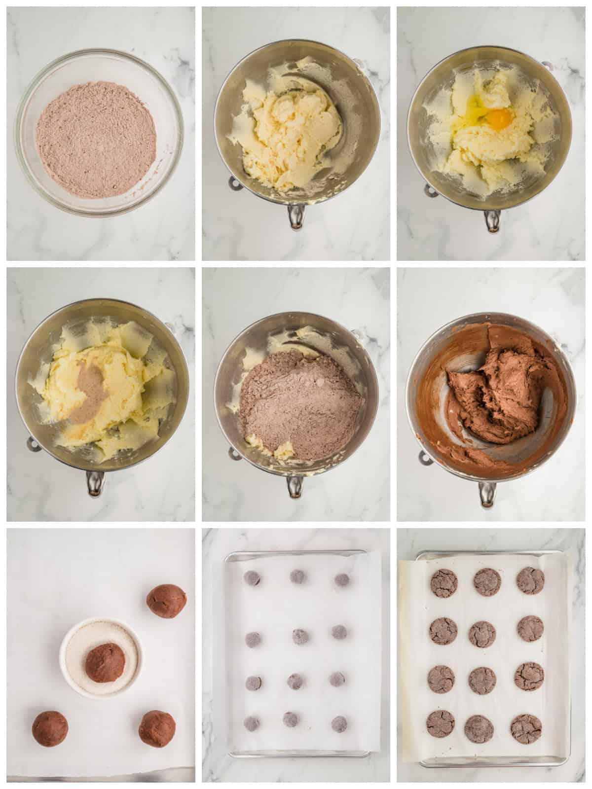 Step by step photos on how to make Chocolate Sugar Cookies.