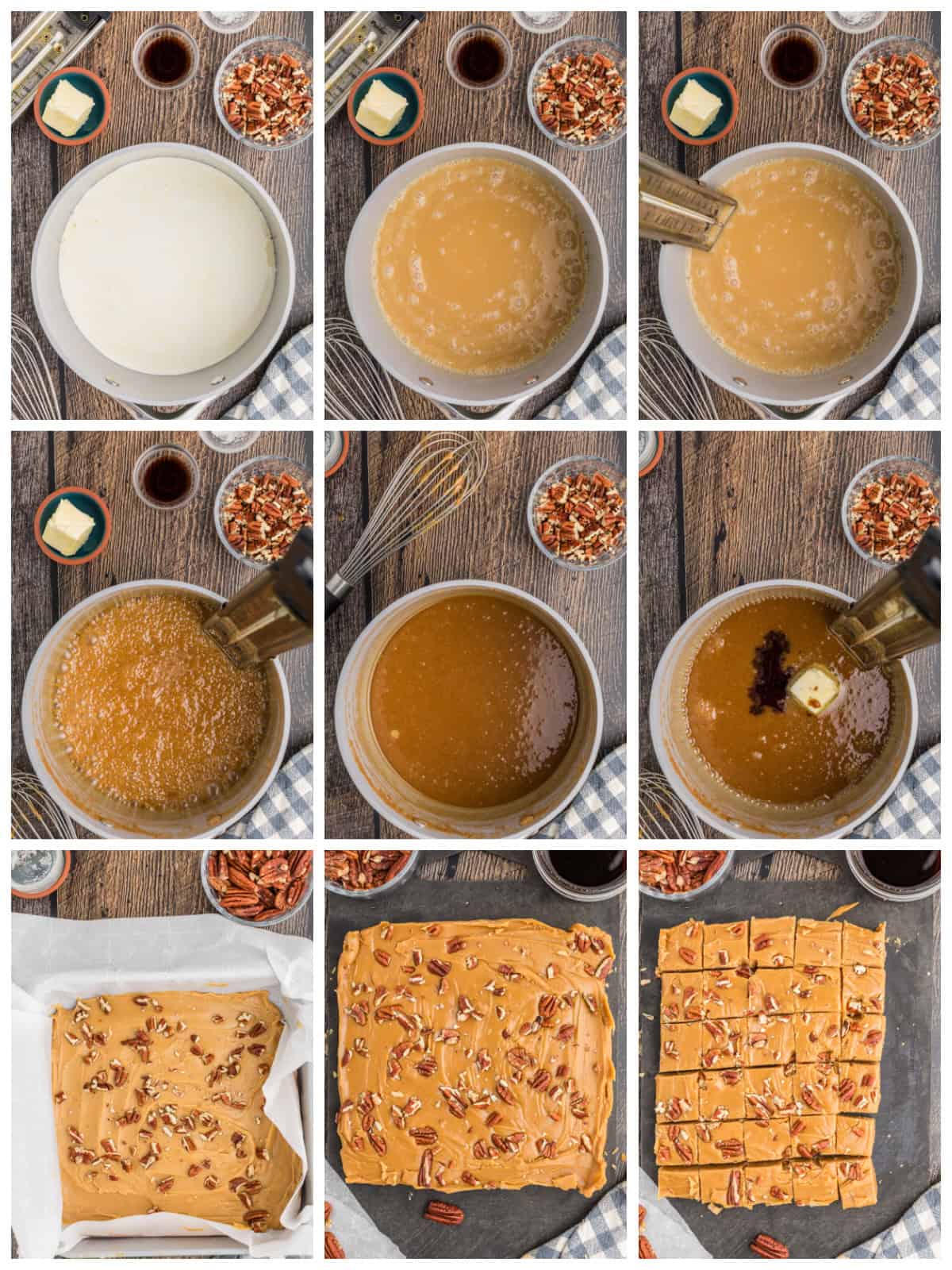 Step by step photos on how to make a Maple Fudge Recipe.