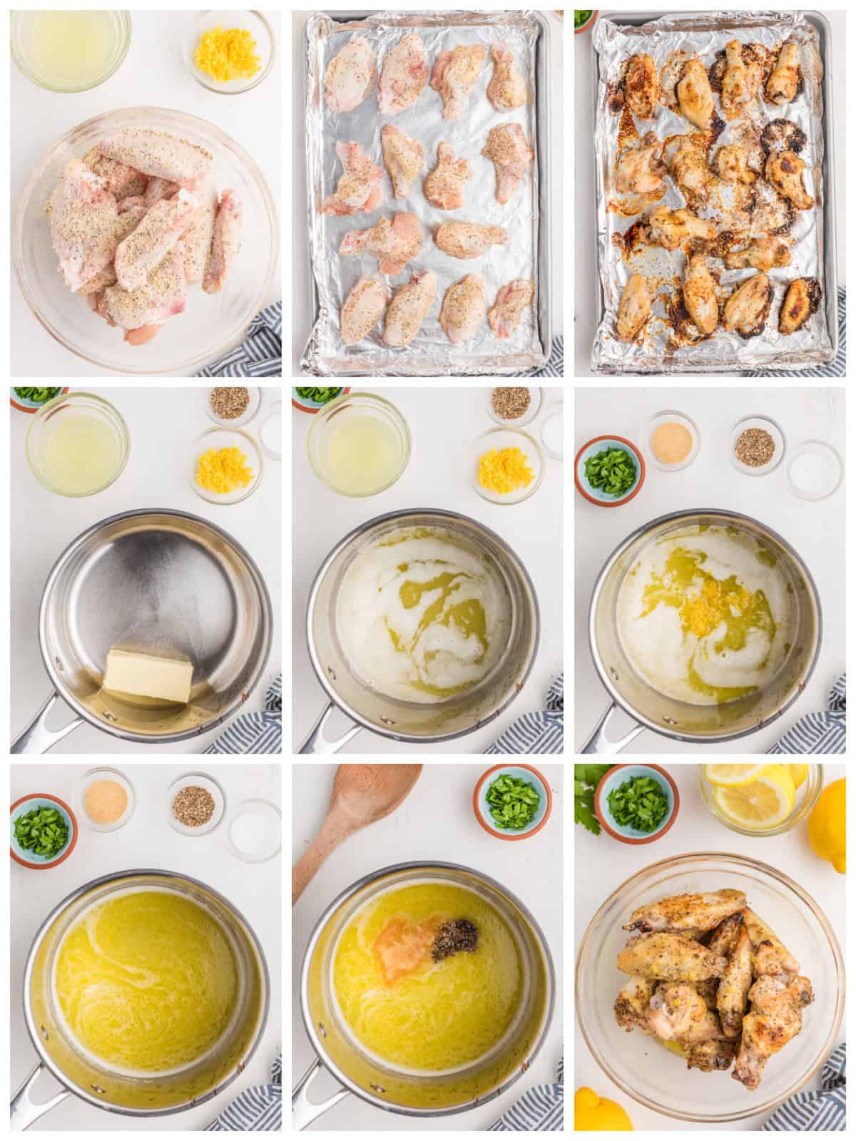 Step by step photos on how to make Lemon Pepper Wings.