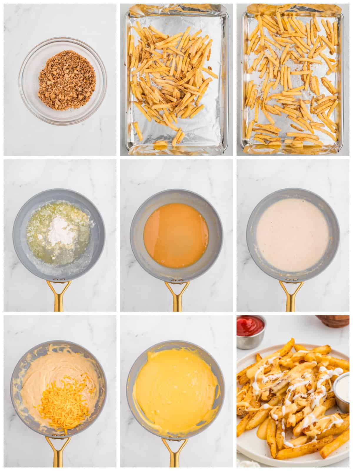 Step by step photos on how to make Louisiana Voodoo Fries.