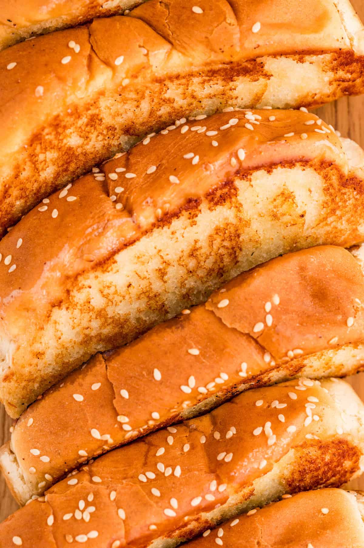 Close up overhead of finished Raising Cane's Bread.