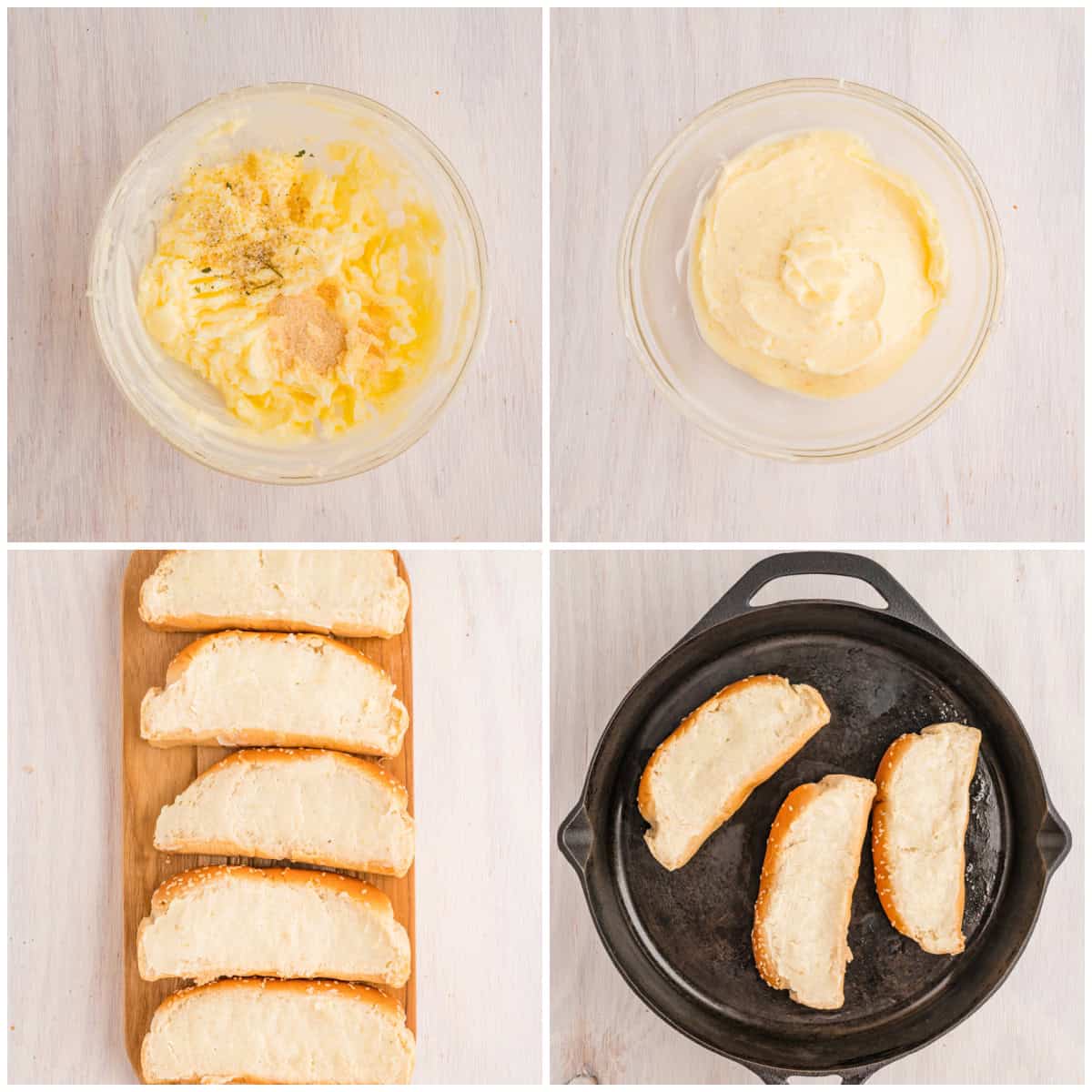 Step by step photos on how to make Copycat Raising Cane's Bread.