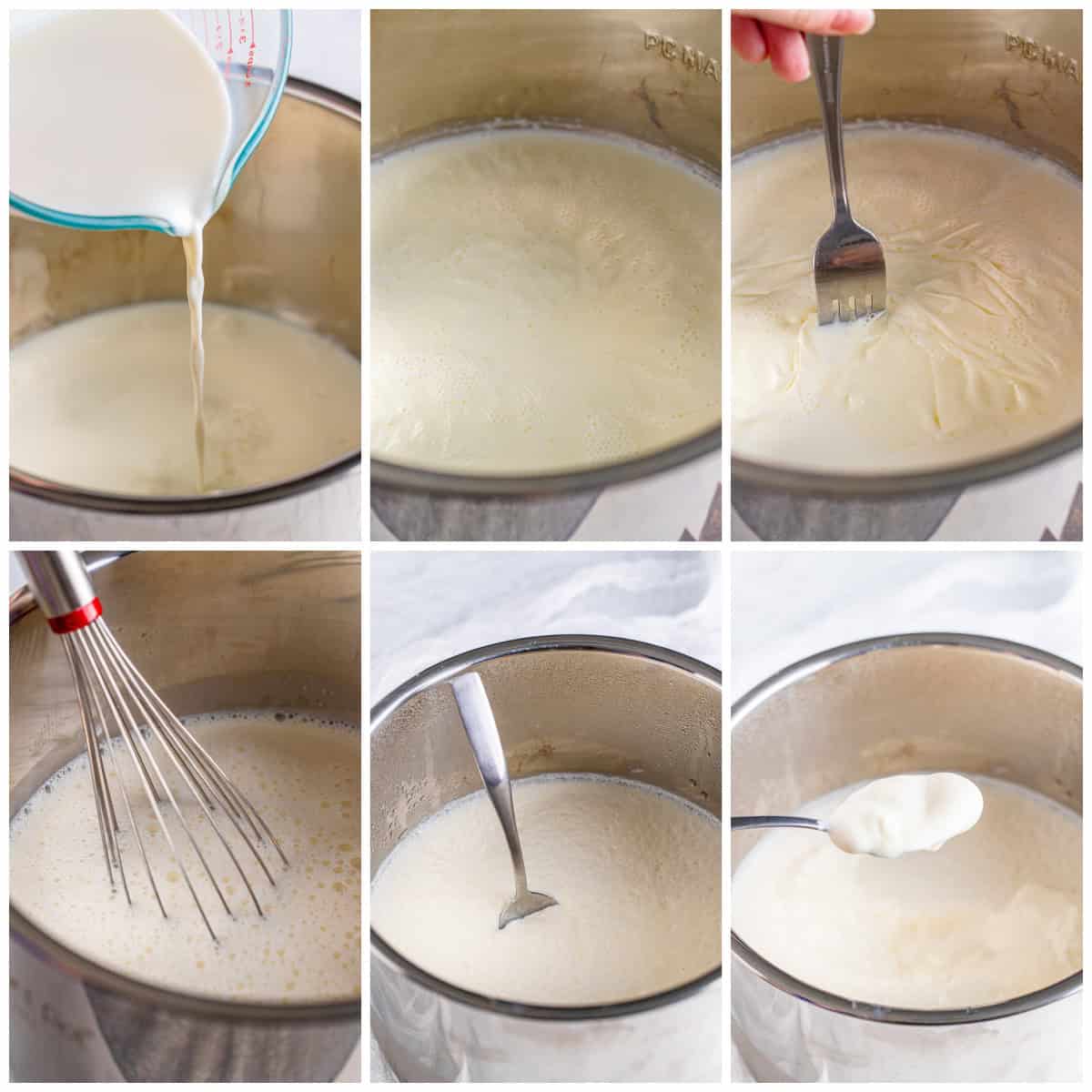 Step by step photos on how to make Instant Pot Yogurt.