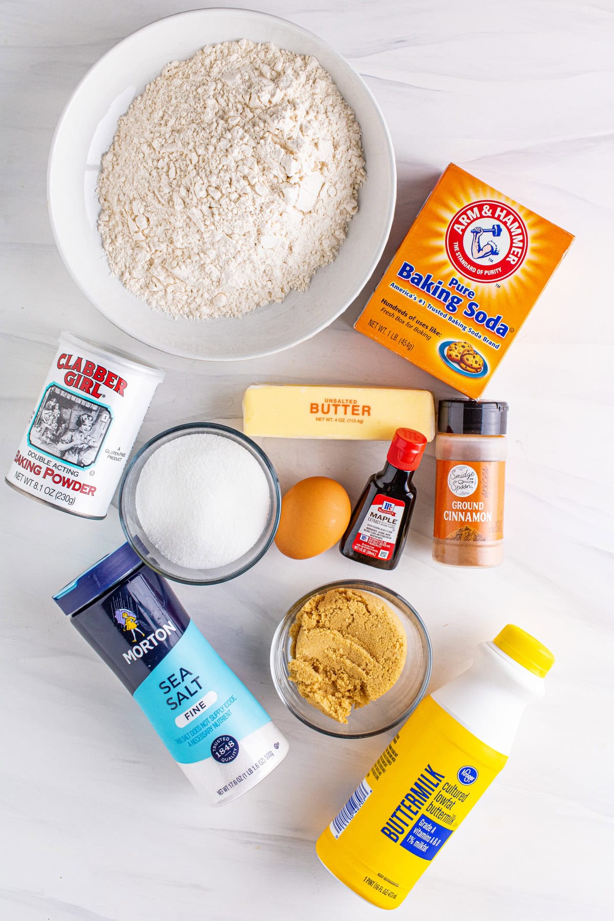 Ingredients needed to make Pancake Bread.
