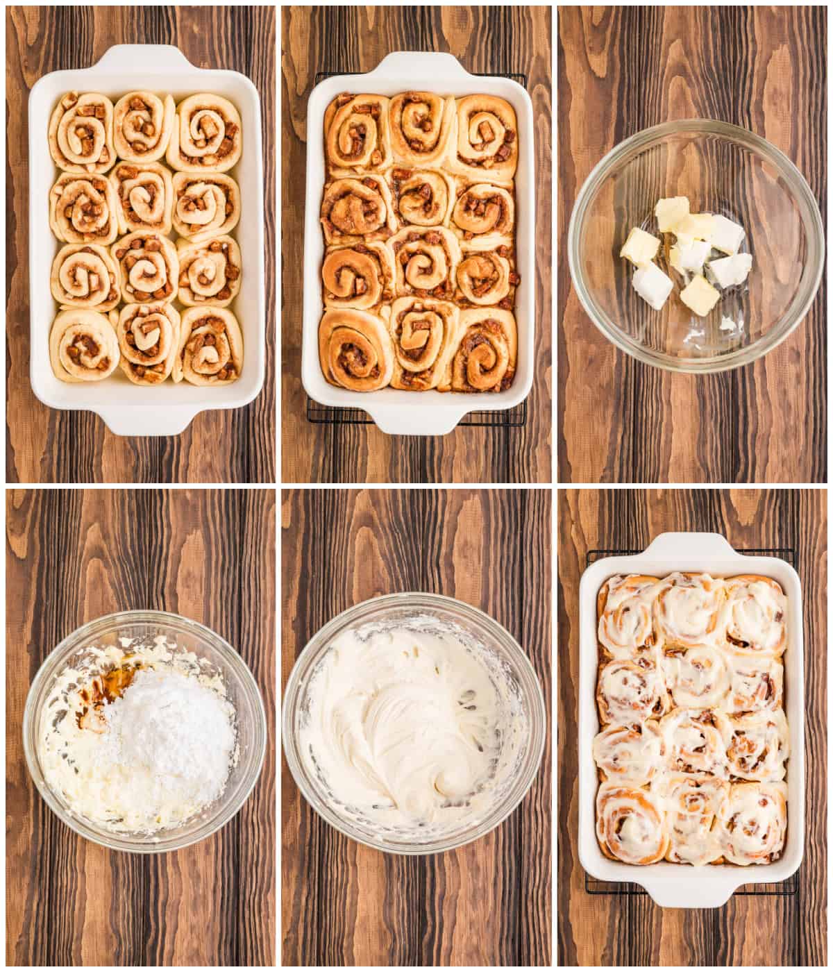 Second step by step photos of how to make Apple Cinnamon Rolls.